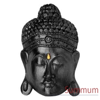 Masque de bouddha noir Bali -MasBS30
