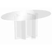 table ovale blanc cali acrila acrila153