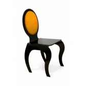 chaise opera dossier textile autruche orange modele personnalisable acrila acrila163