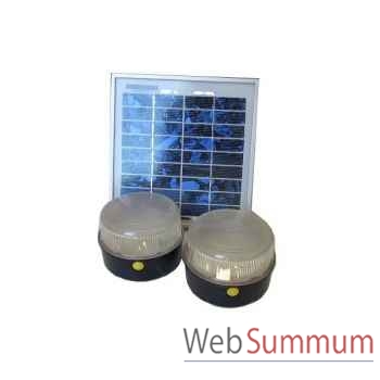 Kit solaire 3w + 2 lampes soltys Solariflex -SOL2E