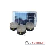kit solaire 5w 3 lampes soltys solariflex sol3e