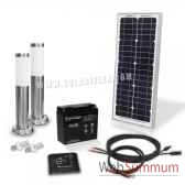 kit solaire 20w 2 bornes et 2 ampoules 4w solariflex wun 013