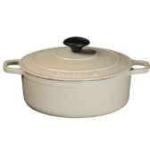 chasseur cocotte en fonte ovale 27 cm meringue cuisine 6283