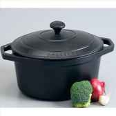 chasseur cocotte en fonte ronde 24 cm noir cuisine 317036