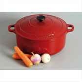 chasseur cocotte en fonte ronde 26 cm rouge cuisine 317615