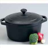 chasseur cocotte en fonte ronde 32 cm noir cuisine 317039