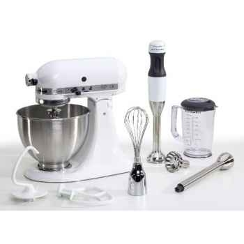 Kitchenaid robot 4.3 l blanc classic + mixer plongeant Cuisine -12738