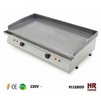 Plancha chassis inox electrique 4,8kw - 2 brûleur(s) - plaque 80x40 acier poli - 230v lot de 12 Fainca -10281-3663141