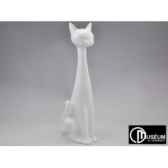 felix statuette chat blanc 52cm x2 edelweiss b5735