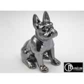doggy statuette platine 29cm x2 edelweiss b5751
