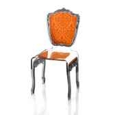 chaise baroque orange acrila 0005