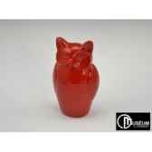 statue carat hiboux rouge 26cm x2 edelweiss b8172