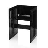 chaise contemporaine barreau noire acrila 0028