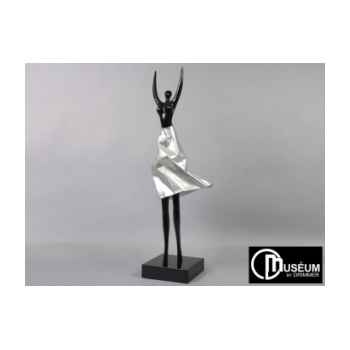 statuette robe argent/socle Edelweiss -C8074