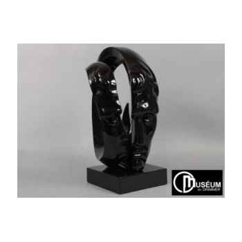 statue masque noir Edelweiss -C8077