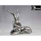 objet decoration silver antilope argent 66cm edelweiss c8092