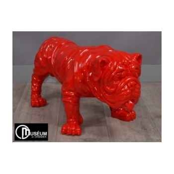 Objet décoration playful bulldog rouge 77cm Edelweiss -C9102