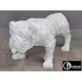 objet decoration playfubulldog blanc 77cm edelweiss c9103