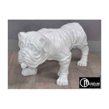 Objet décoration playful bulldog blanc 77cm Edelweiss -C9103