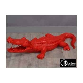 Objet décoration playful crocodile 95cm rouge Edelweiss -C9106