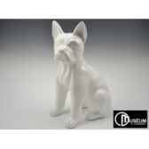 objet decoration color chien assis blanc 50cm edelweiss c9124