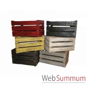 Caisse en bois grise Antic Line -SEB11600G