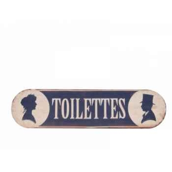 Plaque toilettes bleue Antic Line -SEB13539