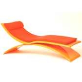 chaise longue design vagance orange matelas orange art mely am03