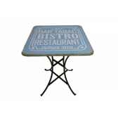 table de pub bleue vintage antic line seb13538