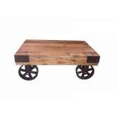 table de salon a roulettes 76 x 50 x 30 antic line cd494