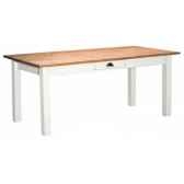 table de ferme 1 tiroir poignee coquille rallonge en option voir reference cd299 antic line cd298