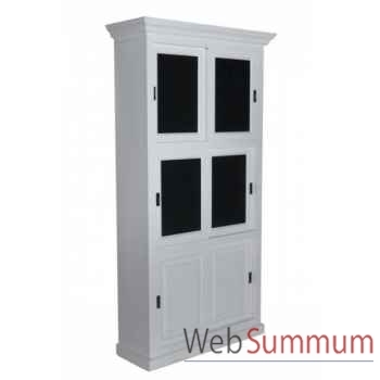 Armoirette 6 portes coulissantes dont 4 portes avec ardoise Antic Line -CD470A