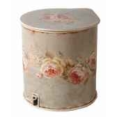 poubelle decor roses antic line dec5164