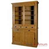 buffet 2 portes coulissantes 2 tiroirs poignees coquilles antic line cd33b