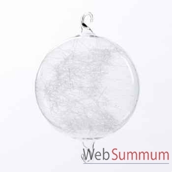 Lot de 2 boule de noël 8cm -P 16755