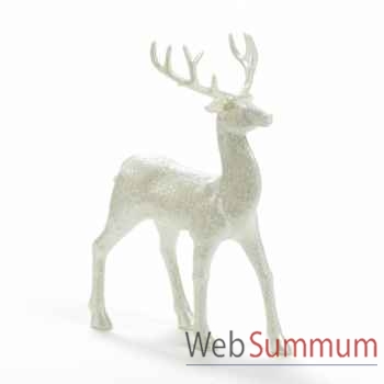 Statue cerf blanc 32cm -A 59564