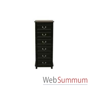 Cabinet scarlett black 58x38xh105cm Kingsbridge -CA2003-28-55