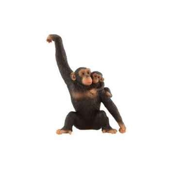 Chimpanzé avec bébé Bullyland -B63594