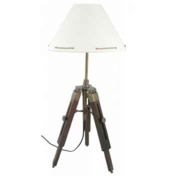 Lampe trépied en bois et lv - h : 45 cm à 60 cm Produits marins Web Summum -290