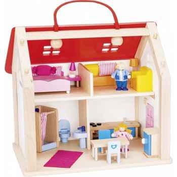 Valise maison de poupées avec accessoires Goki -51780