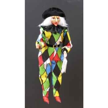 Marionnette arlequin noir 45cm Marionnettes de France -FM413P13JB