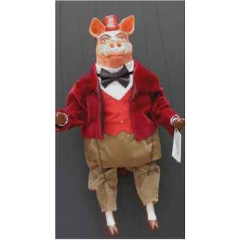 Marionnette monsieur cochon 65cm Marionnettes de France -FM618P00