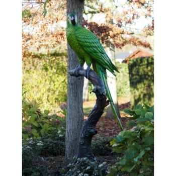 Perroquet coloré sur tronc d\'arbre Thermobrass -B1147P