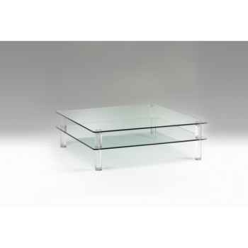 Table basse en plexiglas & verre Marais International -MTB118