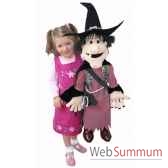 marionnette sorciere avec chat noir the puppet company pc003701