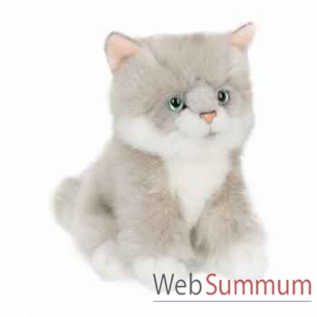 Peluche anna club plush chat ragdoll gris/blanc assis - 15 cm ACP -28179016