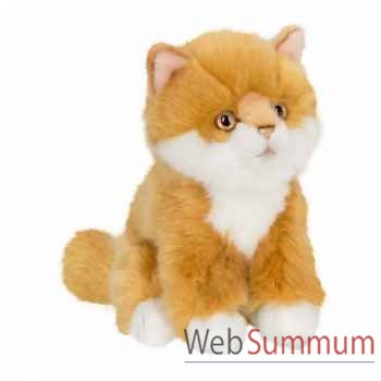 Peluche anna club plush chat roux à longs poils assis - 15 cm ACP -28179018