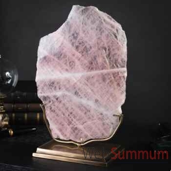 Plaque fine de quartz rose poli gm Objet de Curiosité -PUMI862-3