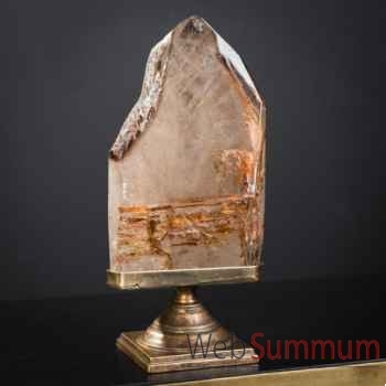 Pointe de cristal repolie avec latérite (1.6kg) Objet de Curiosité -PUMI874