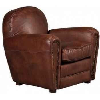 Fauteuil flea en cuir couleur whisky arteinmotion -pol-fle0134